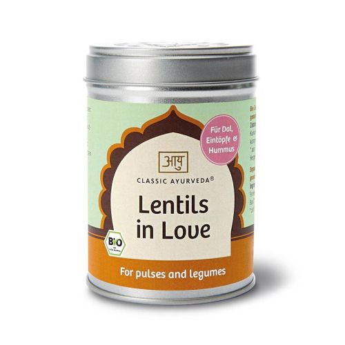 Lentilles Amour, bio Mélange d’épices bio  Classic Ayurveda 
