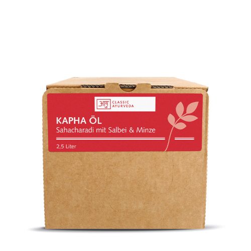 Huile de massage Kapha - Sahacharadi, 2.5l Huile de massage ayurvédique traditionnelle à la sauge et à la menthe 2.5 Litres Classic Ayurveda 