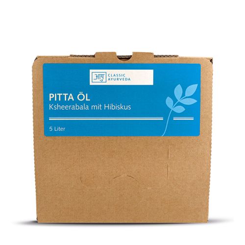 Huile de massage pitta - Ksheerabala, 5 l Huile de massage ayurvédique traditionnelle à l'hibiscus 5 litre Classic Ayurveda 