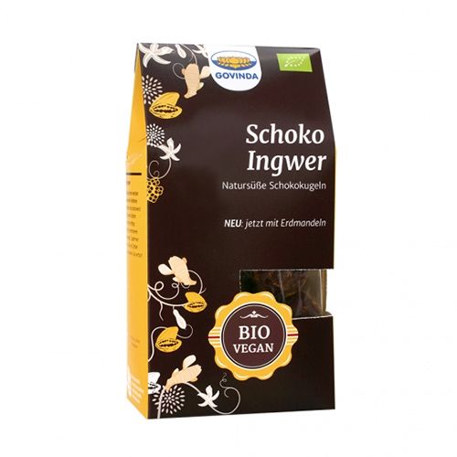 Boules choco et gingembre, bio Friandises à base de fruits  Govinda 