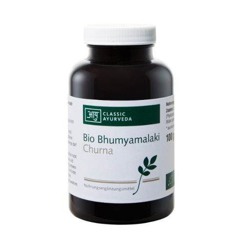 Bhumyamalaki churna, bio Complément alimentaire à base de substances amères 100 g Pulver Classic Ayurveda 