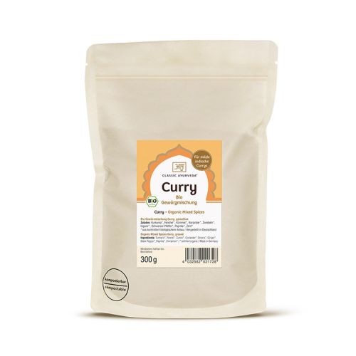 Curry, Bio - gross Bio Gewürzmischung 300 g Classic Ayurveda 