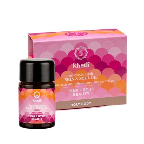 Huile corporelle Pink Lotus Beauty, BDIH - format voyage Révélez votre douce sensualité  Khadi 