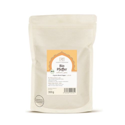Poivre noir, entier, bio - grand Épice bio  Classic Ayurveda 