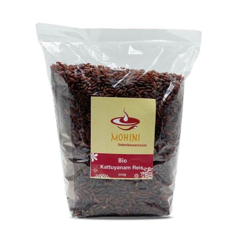 Riz rouge ayurvédique Kattuyanam, bio Riz 500g Mohini 