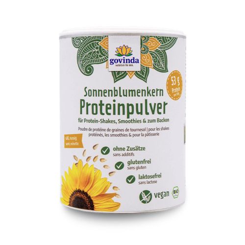 Poudre de protéine de tournesol, bio Poudre de protéines de graines de tournesol  Govinda 