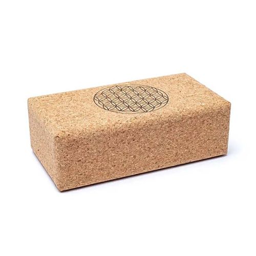 Bloc de yoga en liège - fleur de vie  Accessoires de yoga 1 pièce  