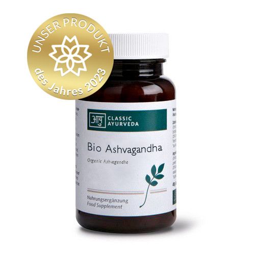 Ashwagandha, Bio Nahrungsergänzungsmittel mit ayurvedischen Pflanzenteilen 150 Tabletten / 60 g Classic Ayurveda 