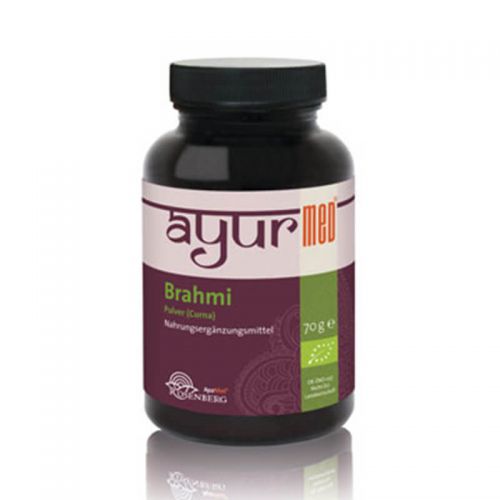 Brahmi Churna, Bio Nahrungsergänzungsmittel mit Bacosiden 70 g Ayurmed 