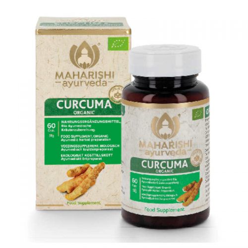Kurkuma, Bio Nahrungsergänzungsmittel mit ayurvedischen Pflanzenteilen 60 Kapseln / 36 g Maharishi Ayurveda 