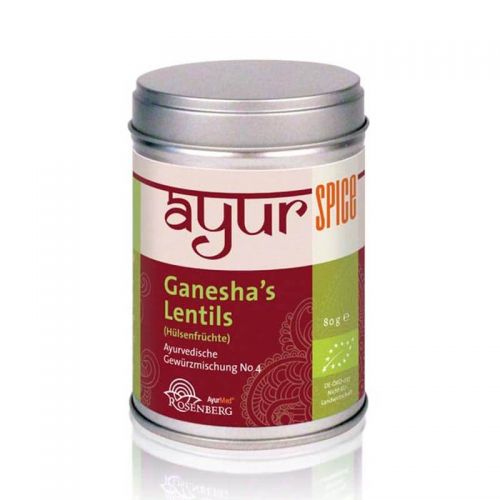 Ganesha's Lentils, Bio Ayurvedische Bio-Gewürzmischung 80g  AyurSpice 