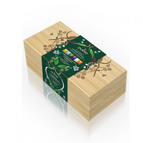 Boîte en bambou pour se sentir bien Thés et infusions biologique  Pukka 