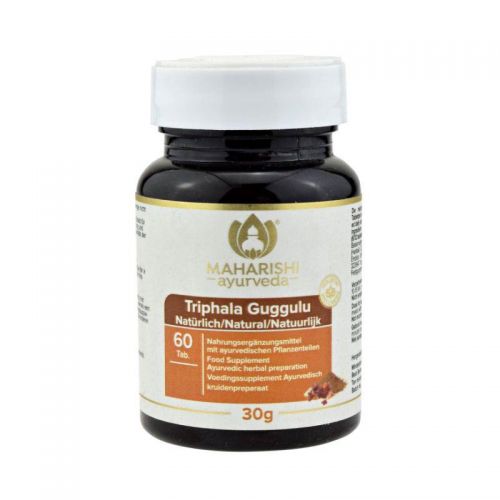 Triphala Guggulu Nahrungsergänzungsmittel mit Guggulsteronen, Tanninen und Piperin 100 Tabletten / 30 g Maharishi Ayurveda 