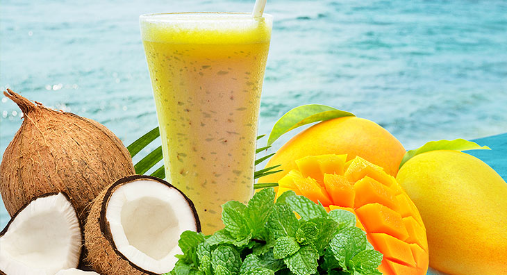 Lassi coco-mangue-menthe