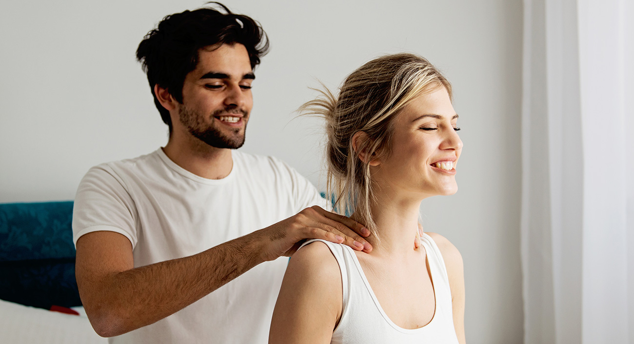 Entspannende Partnermassage